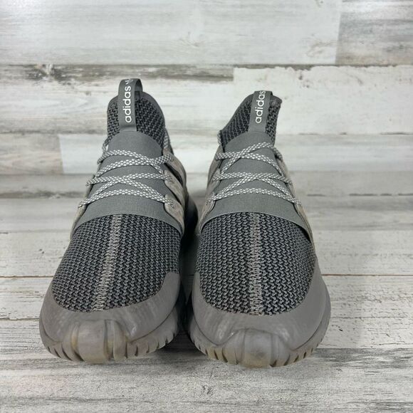 Adidas Mens Tubular Radial Charcoal Solid Grey Lace‎ Up Shoes Size 9 - Picture 4 of 9